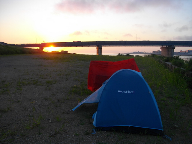 那賀川でのキャンプ